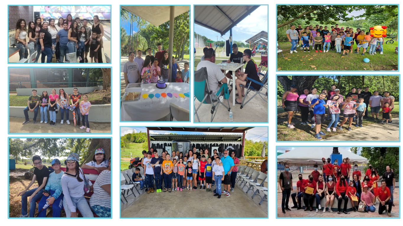 Collage de giras y actividades con Magic Journey Support Group